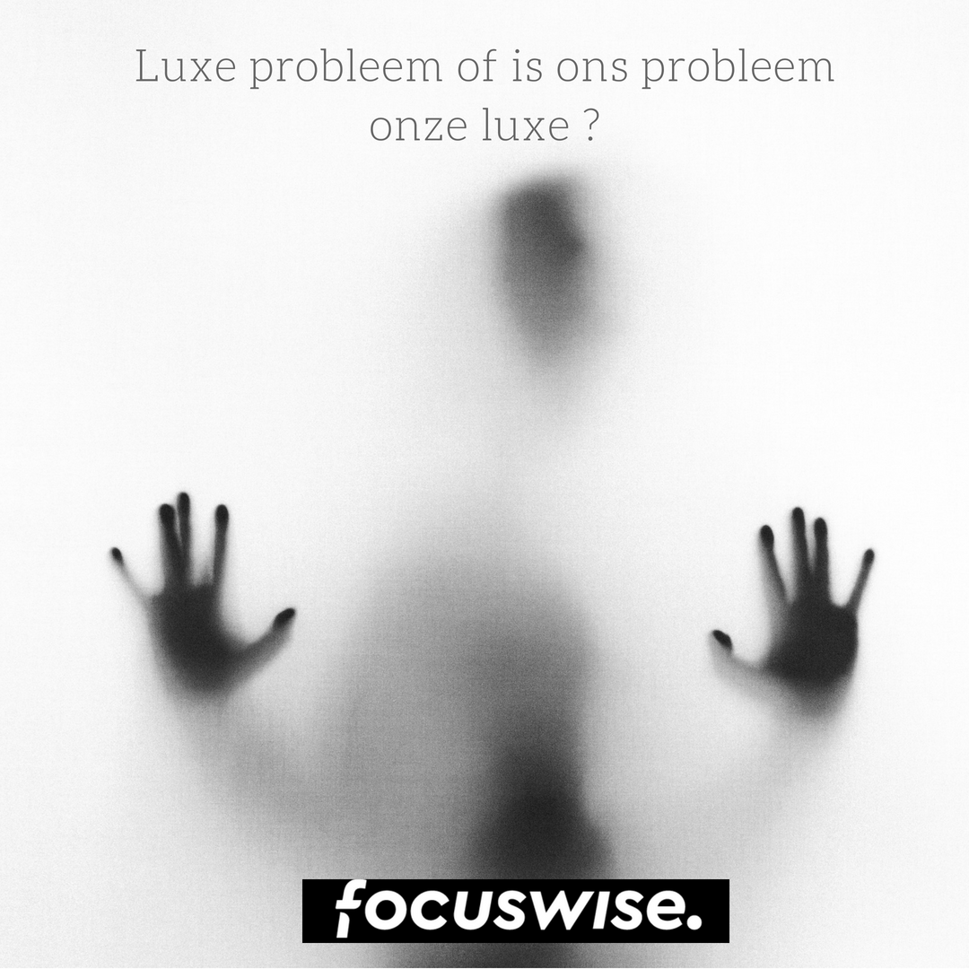Luxe probleem of is het probleem onze luxe ?
