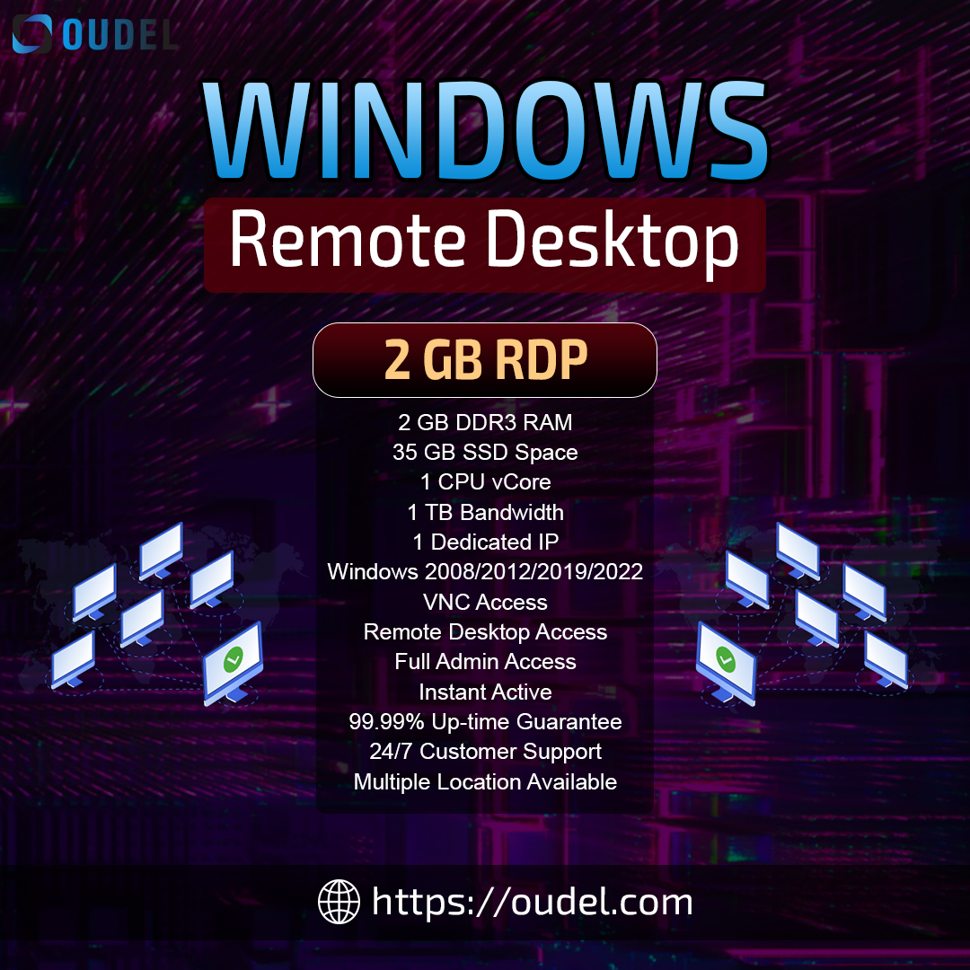 Windows Remote Desktop 2GB Free Setup | by Oudel Inc. | Medium