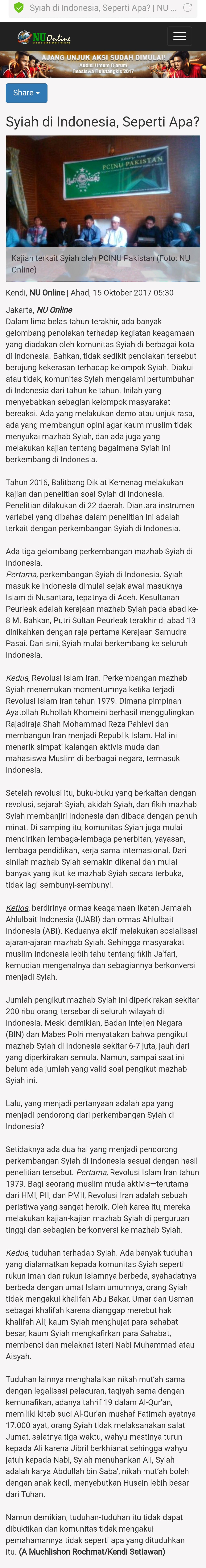 Seperti apa Syiah di Indonesia