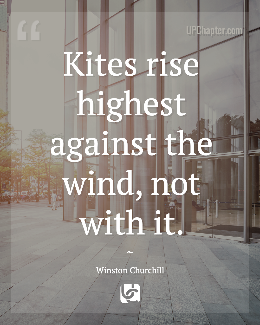 “Kites rise highest against the wind, not with it” — Winston Churchill