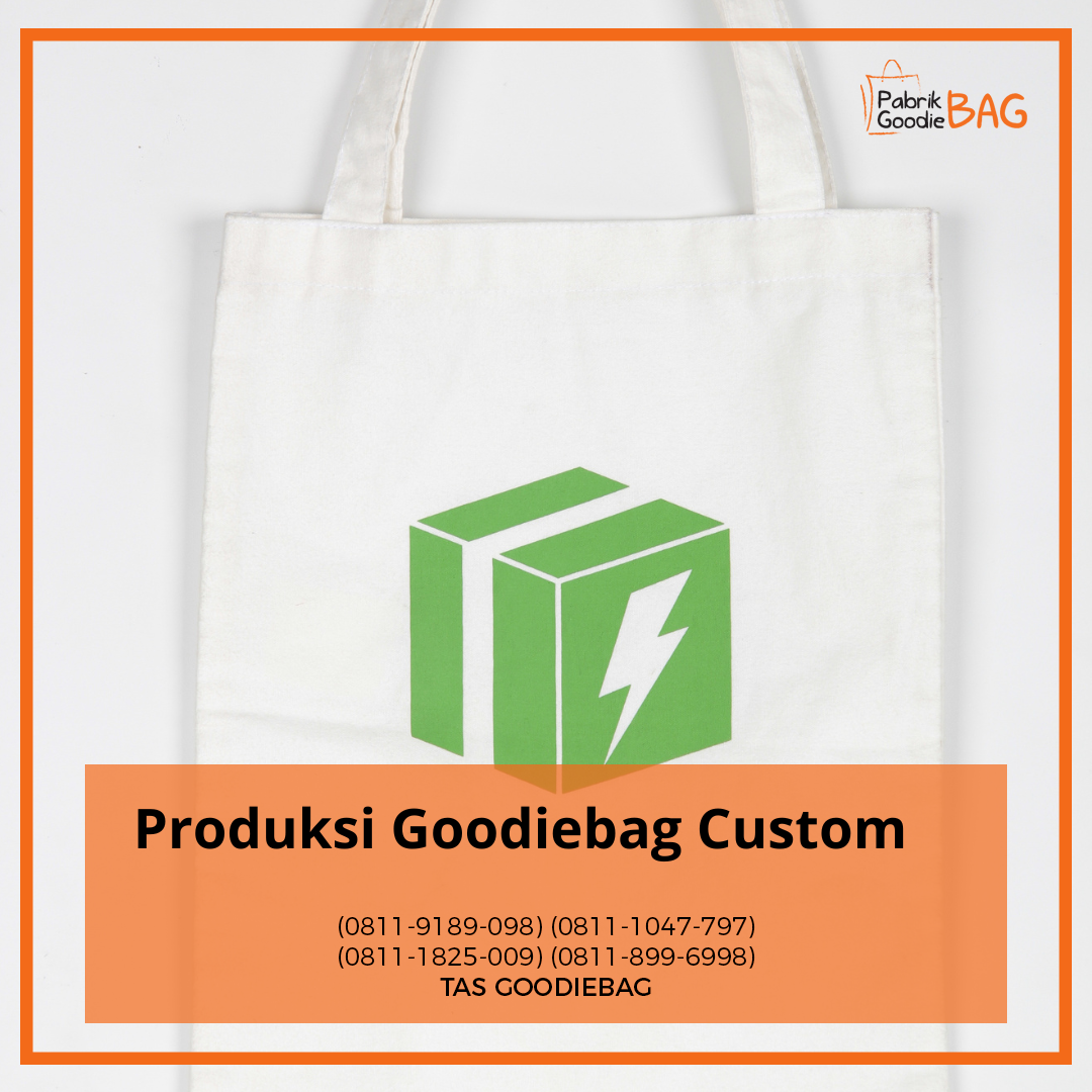 Produksi Goodiebag Custom Supplier Goodiebag Kanvas Medium