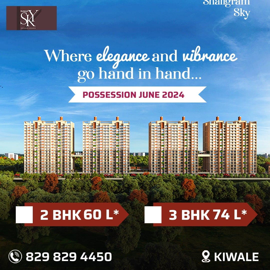 Shaligram Sky 2 & 3 BHK Flats for sale in Kiwale, Pune. Rahulpokale