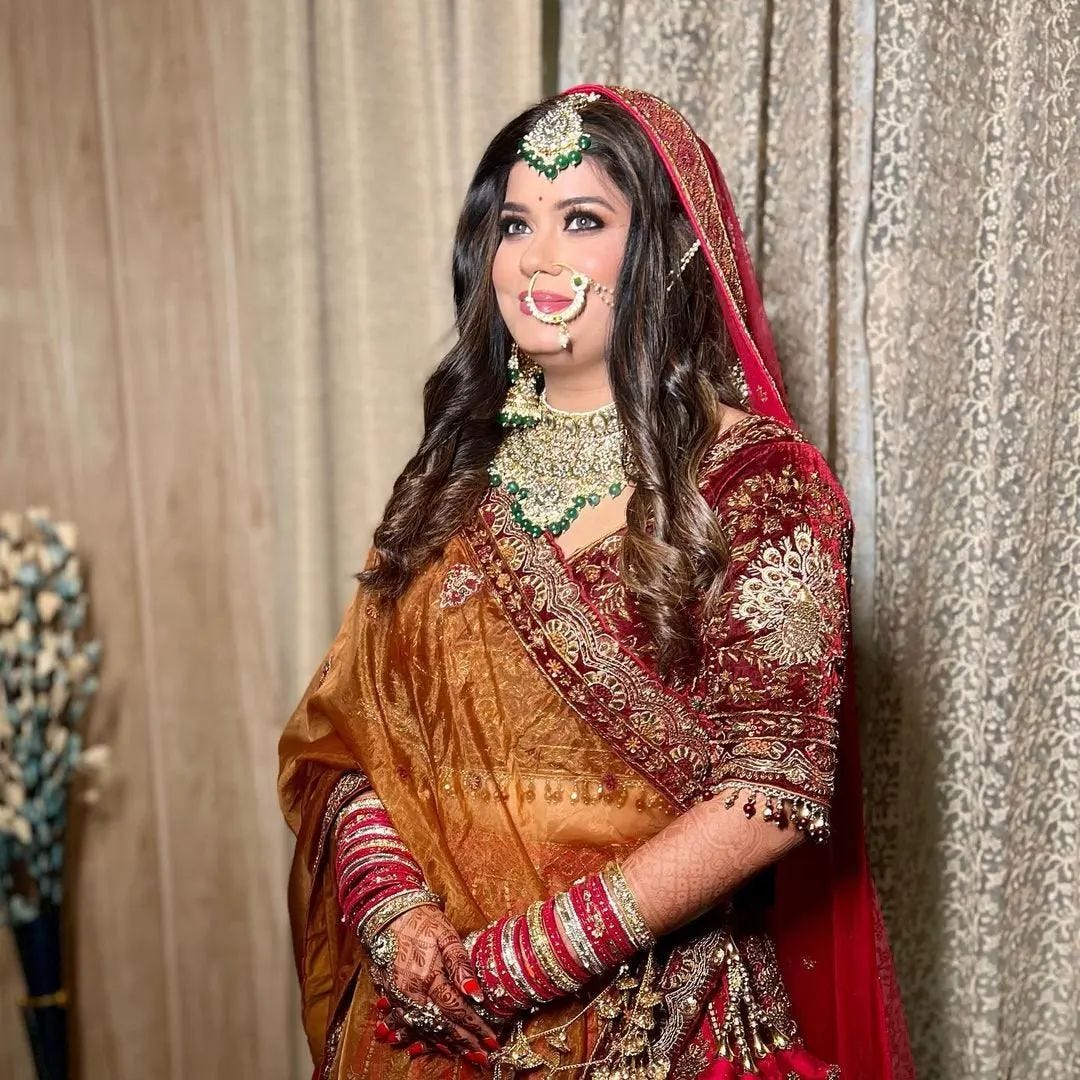 brTop bridal makeup artist in Lucknow Rrupantarr Luxury Salon & Makeup