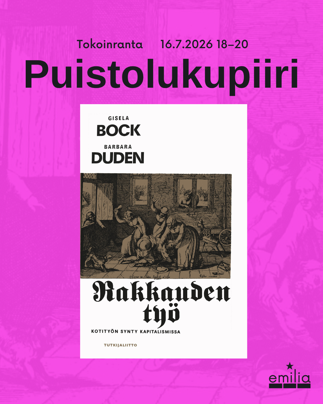 Lukupiiri 16.7.2026: Gisela Bock ja Barbara Duden – Rakkauden työ