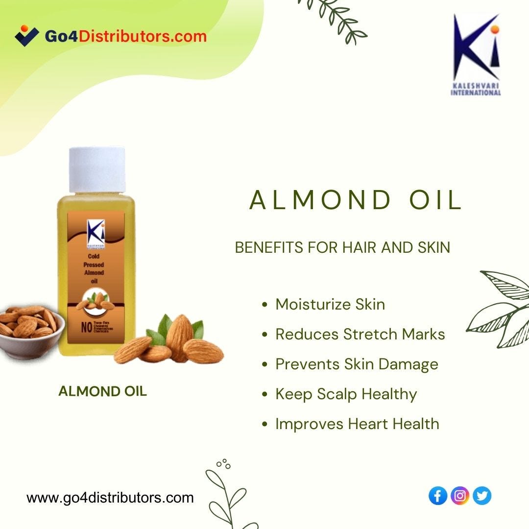 Top Benefits and Uses of Almond Oil for Face and Hair. | by  Searchdistributor | Medium