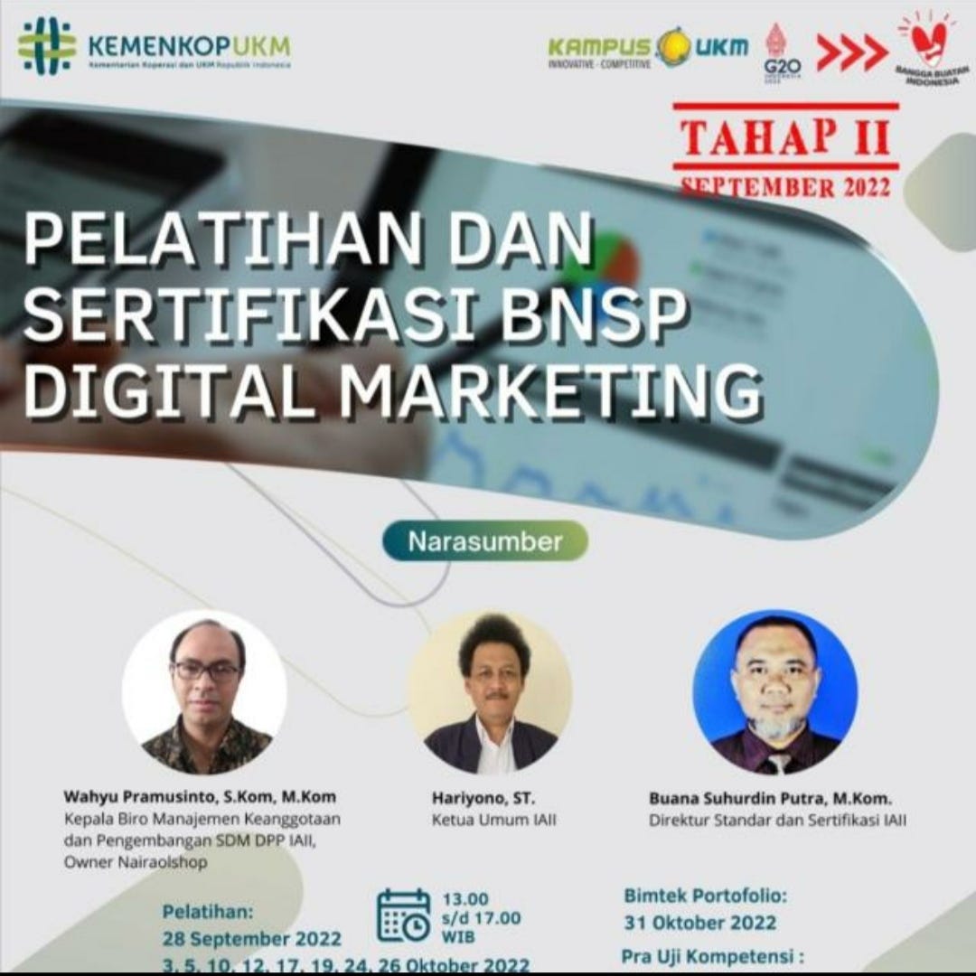 Vpelatihan Digital Marketing 2020: Mengarungi Lautan Digital di Tengah Pandemi