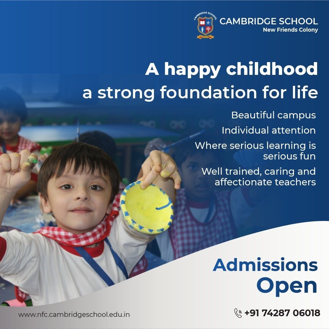 Get your child enrolled online for Nursery Admission by Cambridge