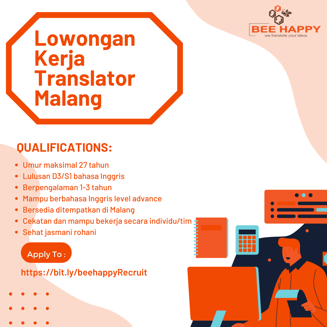 Lowongan kerja translator Malang. Lowongan kerja translator malang CTA