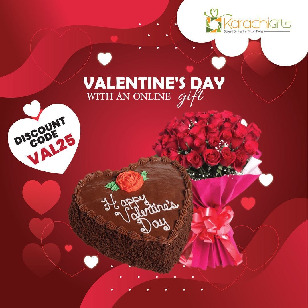 Valentines day gifts to Karachi Itsmeameliataylor Medium