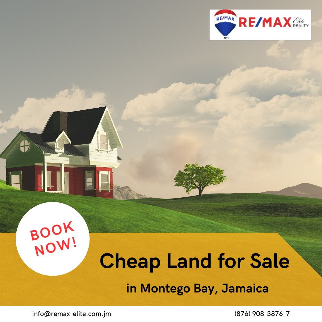 Cheap Land for Sale in Montego Bay, Jamaica Remax Elite Realty Medium