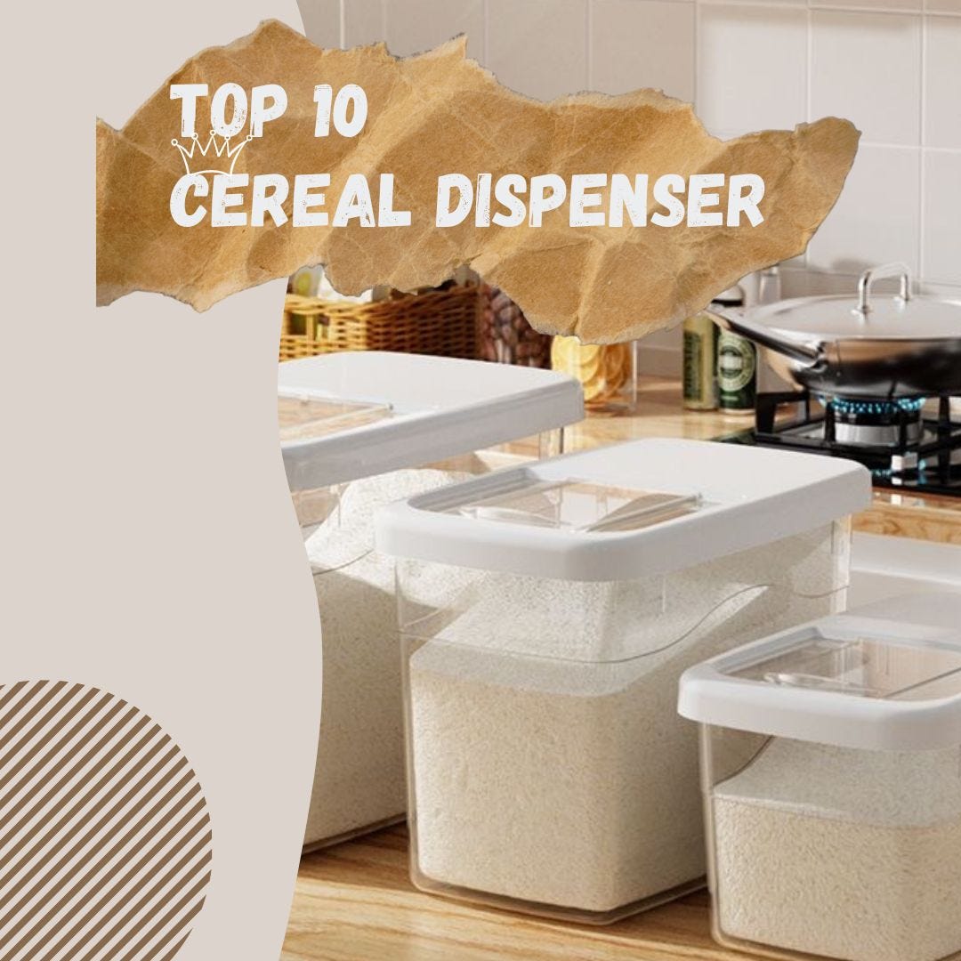 Cereal Dispenser Countertop, Large Capacity Cereal Dispenser for Pantry,  Triple Food Dispenser Cereal Containers Storage Dispenser for Candy Nut  Grain