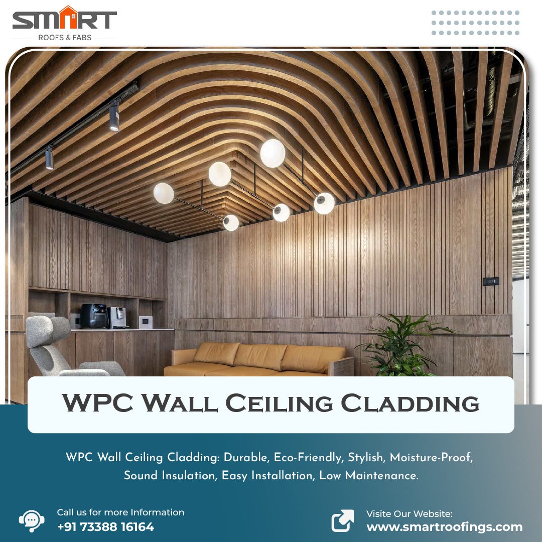 WPC Wall Ceiling Cladding Manufacturer — Smart Roofs and Fabs ...
