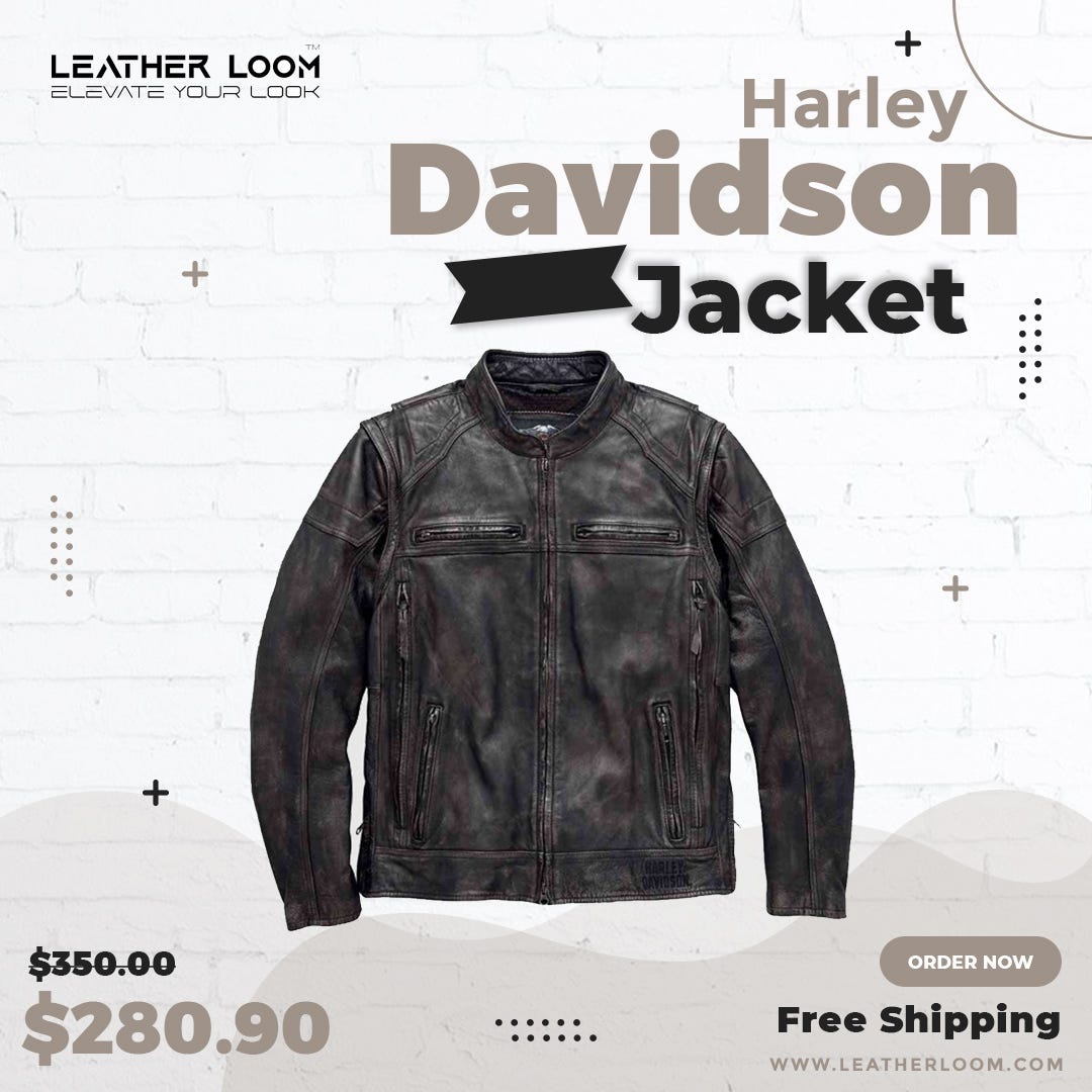 Men's Dauntless Harley-Davidson Convertible Leather Jacket