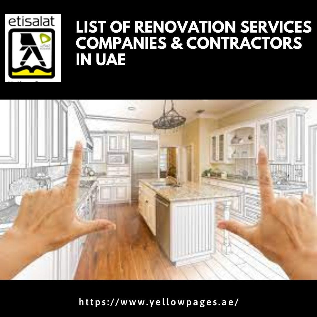 List of Renovation Services Companies & Contractors in UAE ...