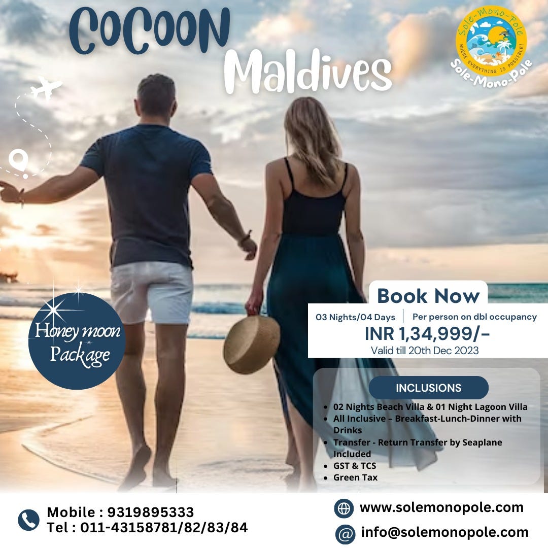 Cocoon maldives packages | Cocoon maldives resort @ Book Now 9319895333