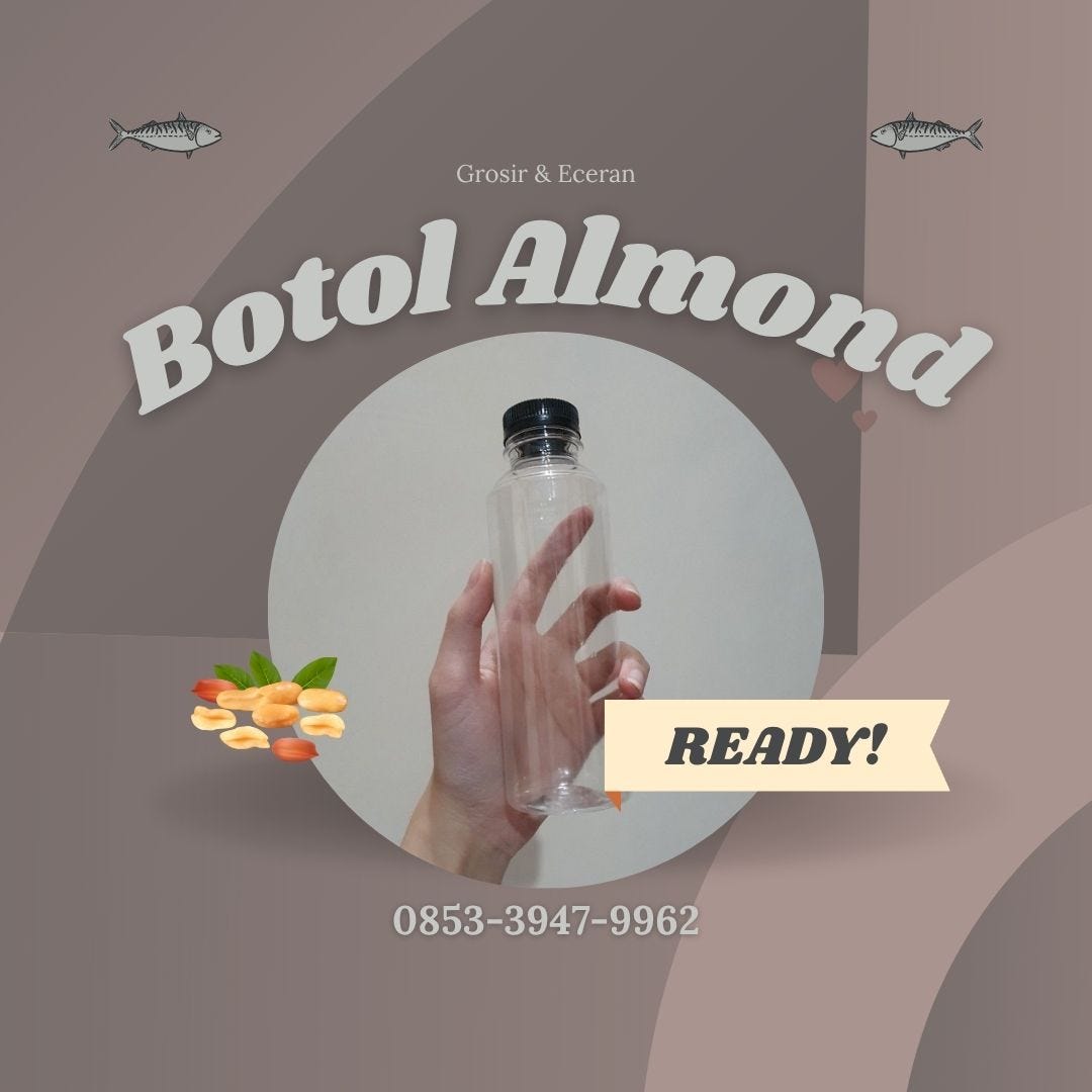 TERBAIK! 0853–3947–9962, DISTRIBUTOR Botol Plastik Almond 250 ml Cilacap Utara, TOKO Botol Almond…