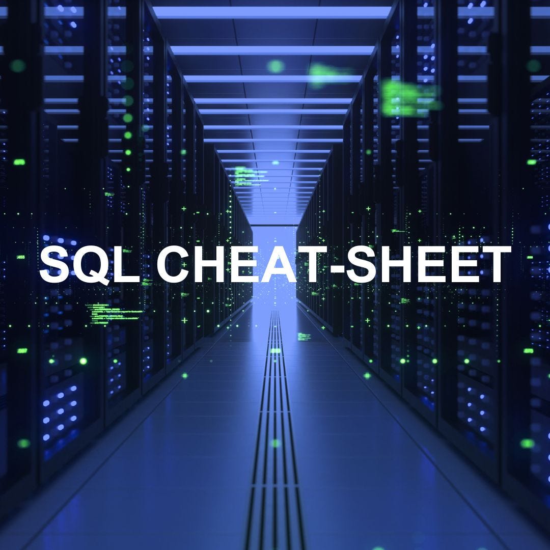 SQL Cheat-sheet. Query to select the data from the table | by Shreya ...