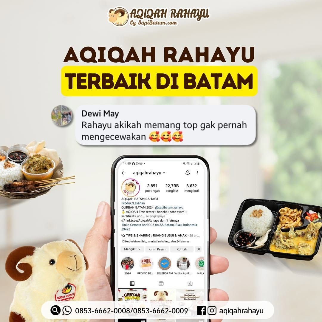 Kambing Guling untuk Acara Spesial di Batam? Aqiqah Rahayu Siap Sajikan dengan Lezat dan Praktis!