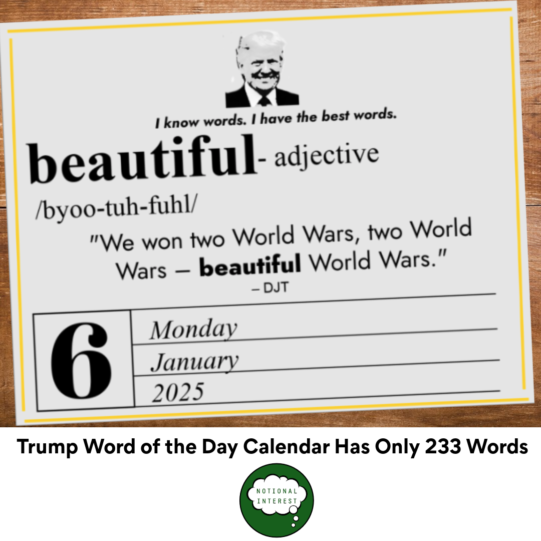 Trump Word a Day Calendar Has Only 233 Words - Notional Interest - Medium
