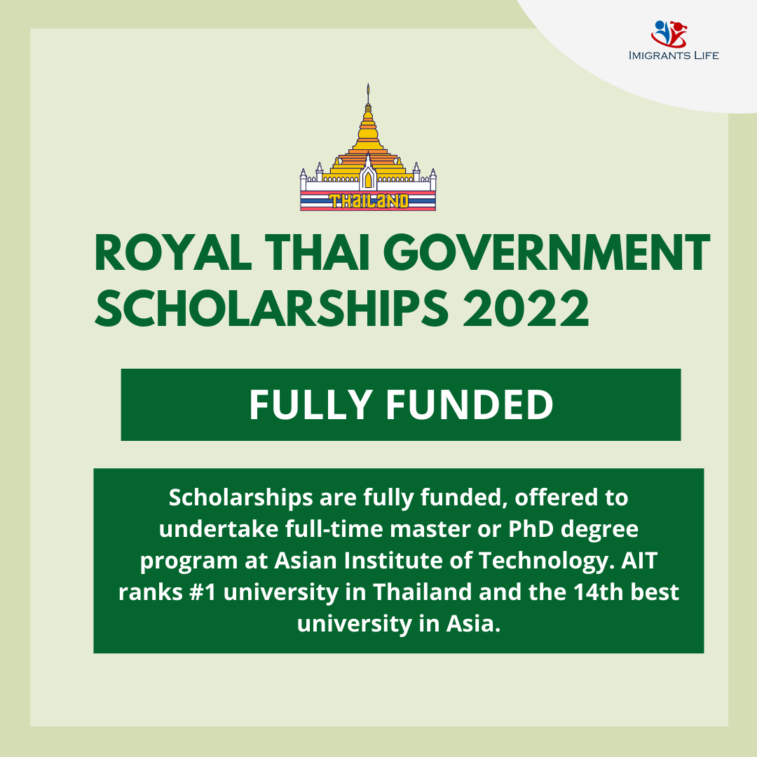 Royal Thai Government Scholarships | Immigration Lifestyle