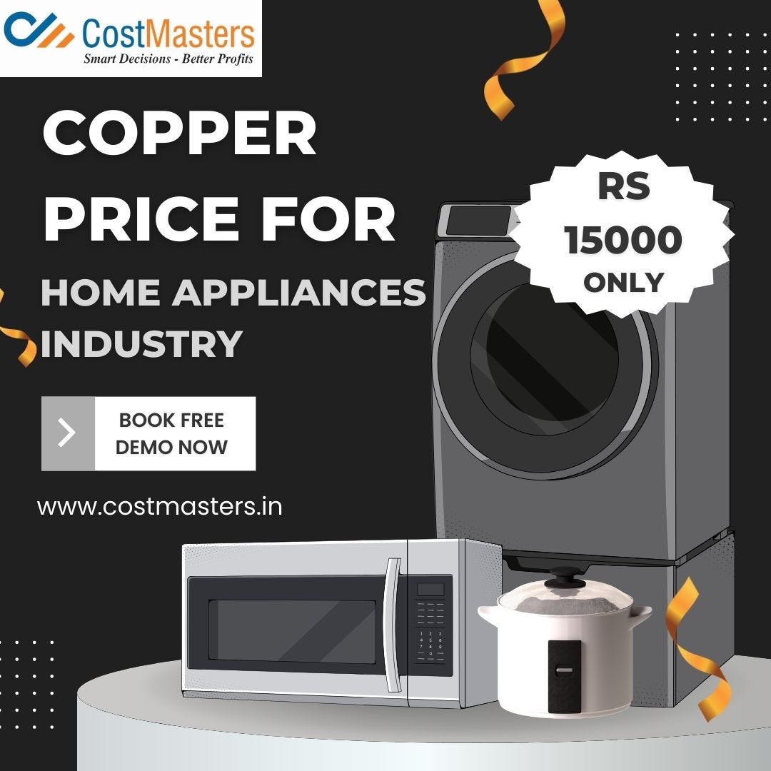 Copper Future Price for Home Appliances Manufacturers in India Cost