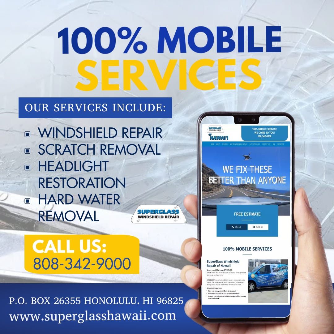 Auto glass Replacement Oahu Superglass Hawaii Need a Professional