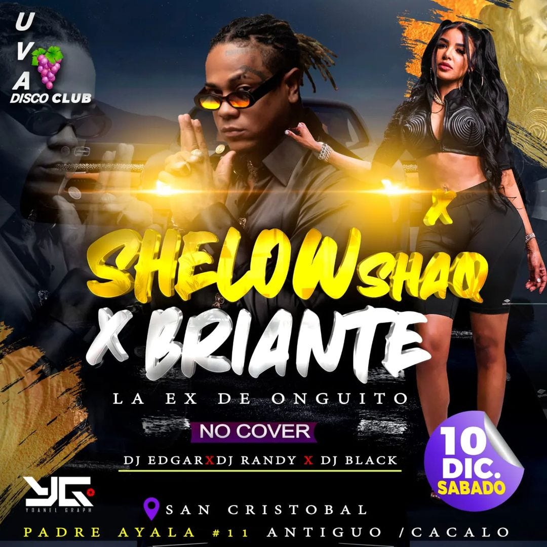 Shelow Shaq en Uva Disco Club, junto a Briiante