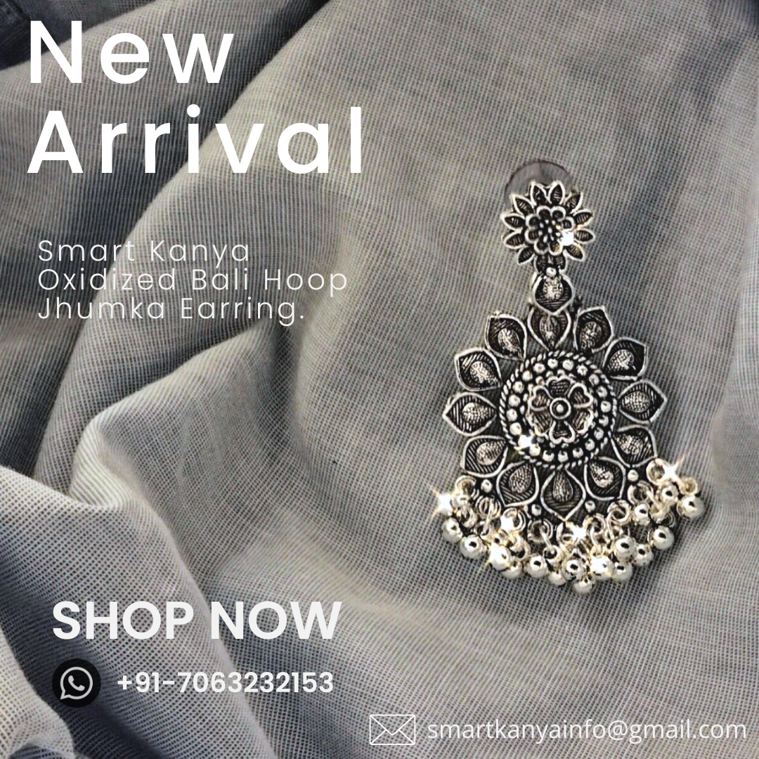 Oxidised hoop jhumkas deals