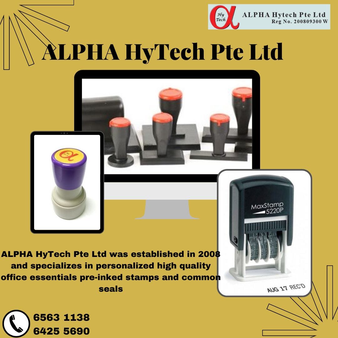 Rubber Stamp Maker Company in Singapore — AlphahyTech