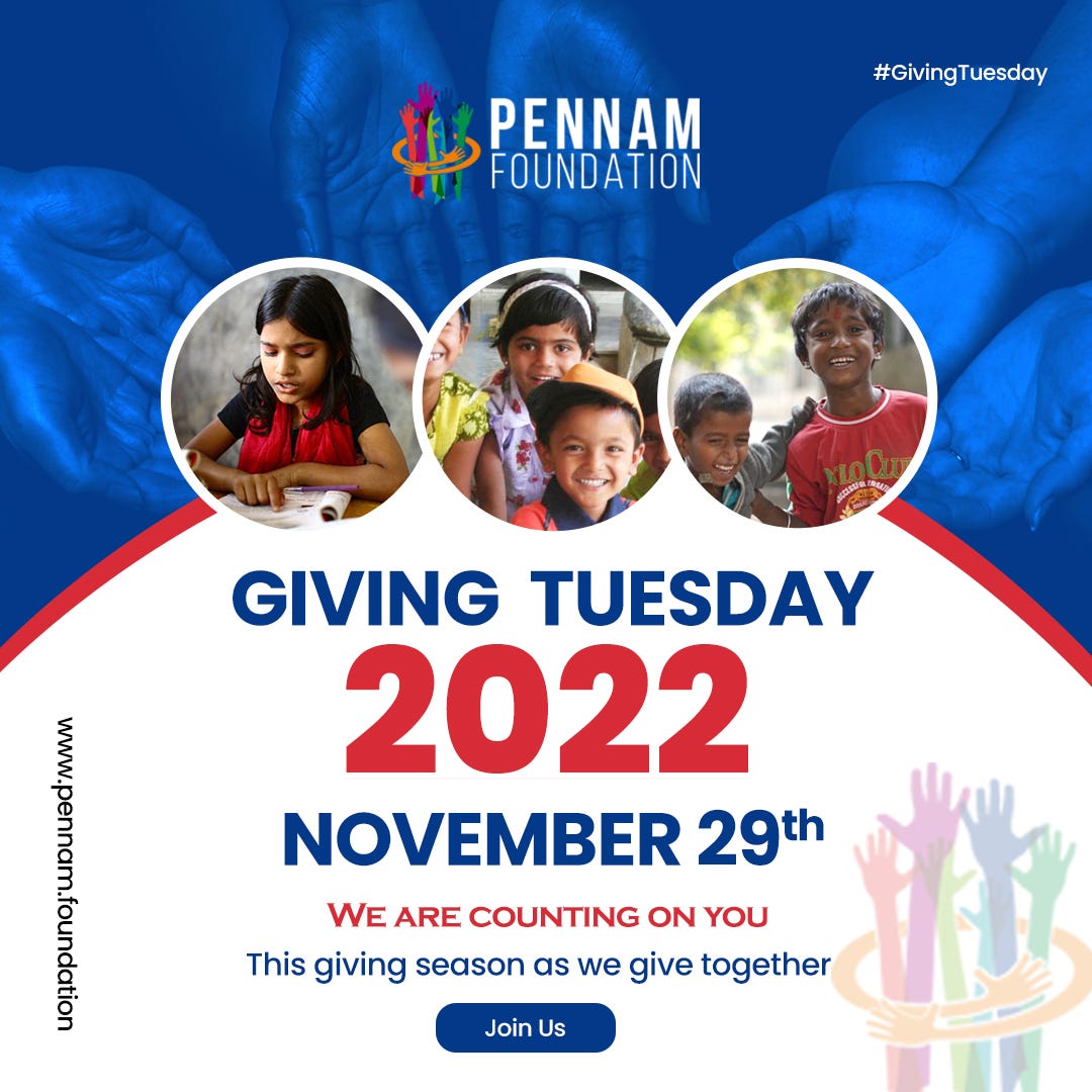 National Day Of Giving Tuesday — Pennam Foundation Pennam Foundation
