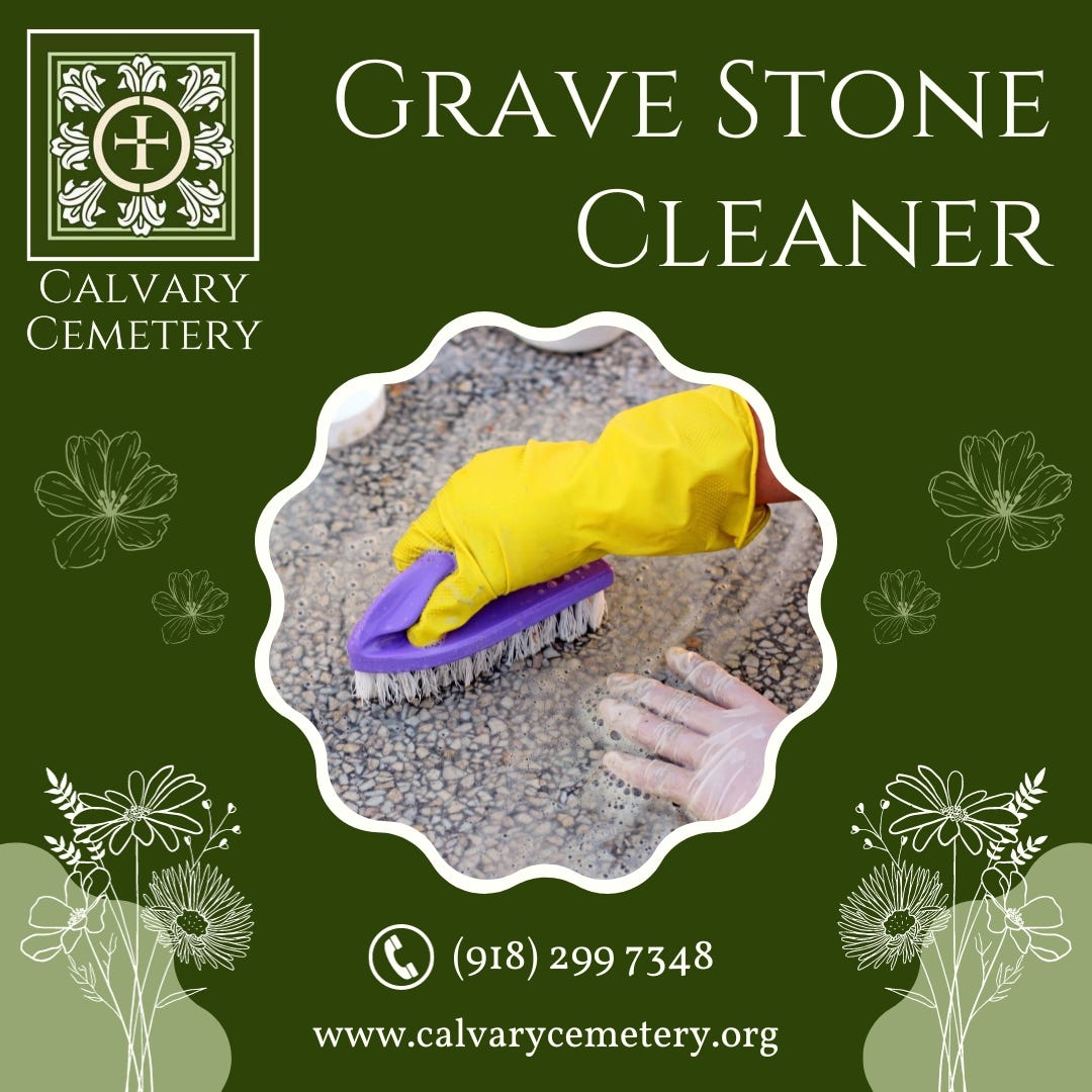 Grave Stone Cleaner Calvarycemetery Medium