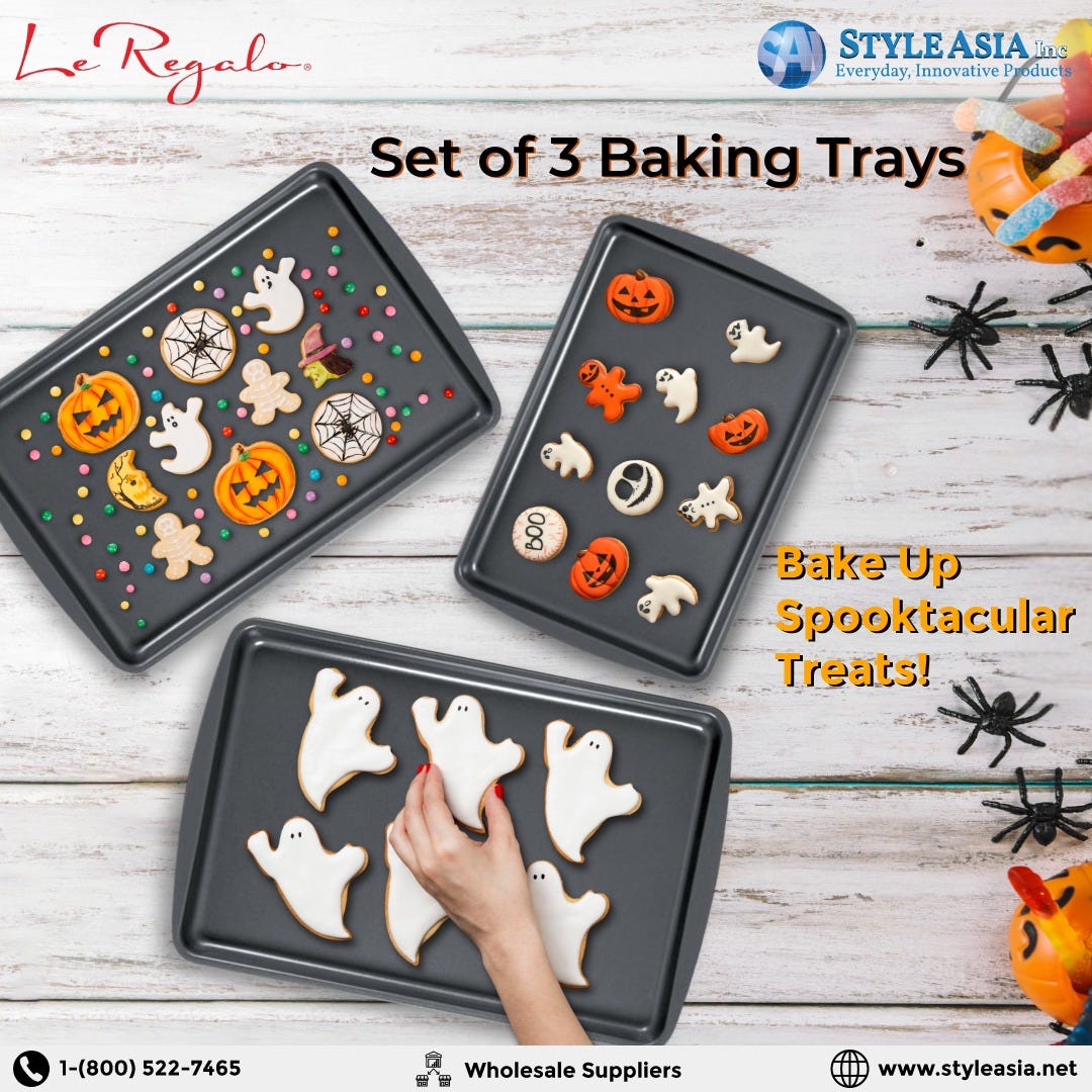 The Ultimate Baking Companion: LE REGALO® Set of 3 Baking Trays