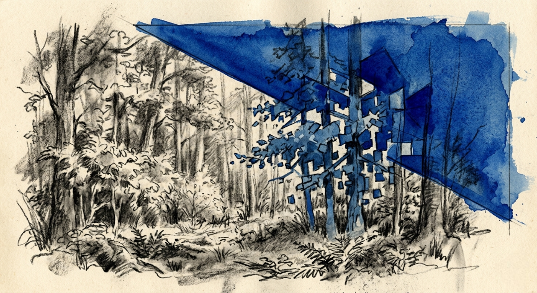 “The initial stroke of progress often leaves the deepest fracture in the natural world.” Art Sketch by Misselbereth