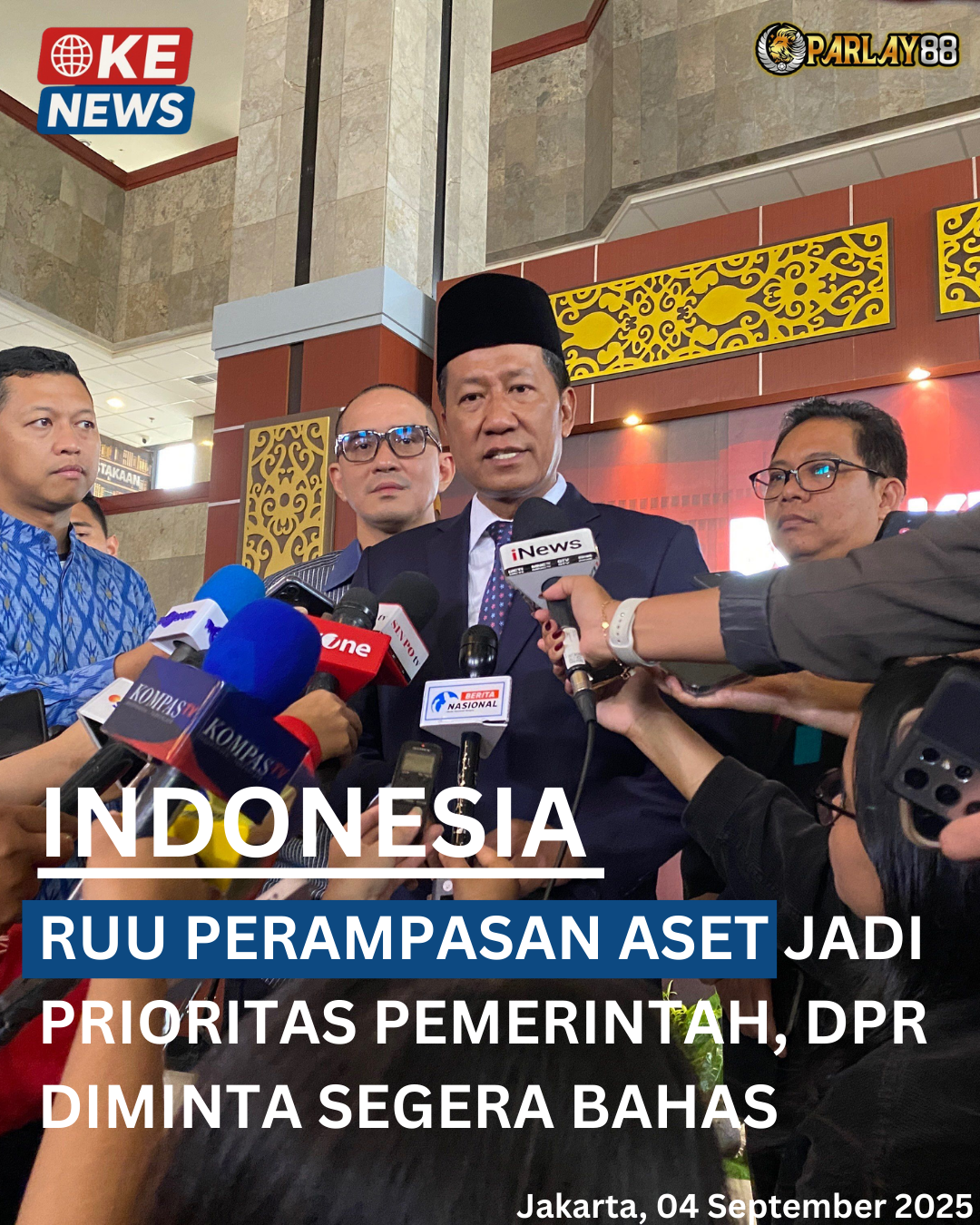 RUU PERAMPASAN ASET JADI PRIORITAS PEMERINTAH, DPR DIMINTA SEGERA BAHAS