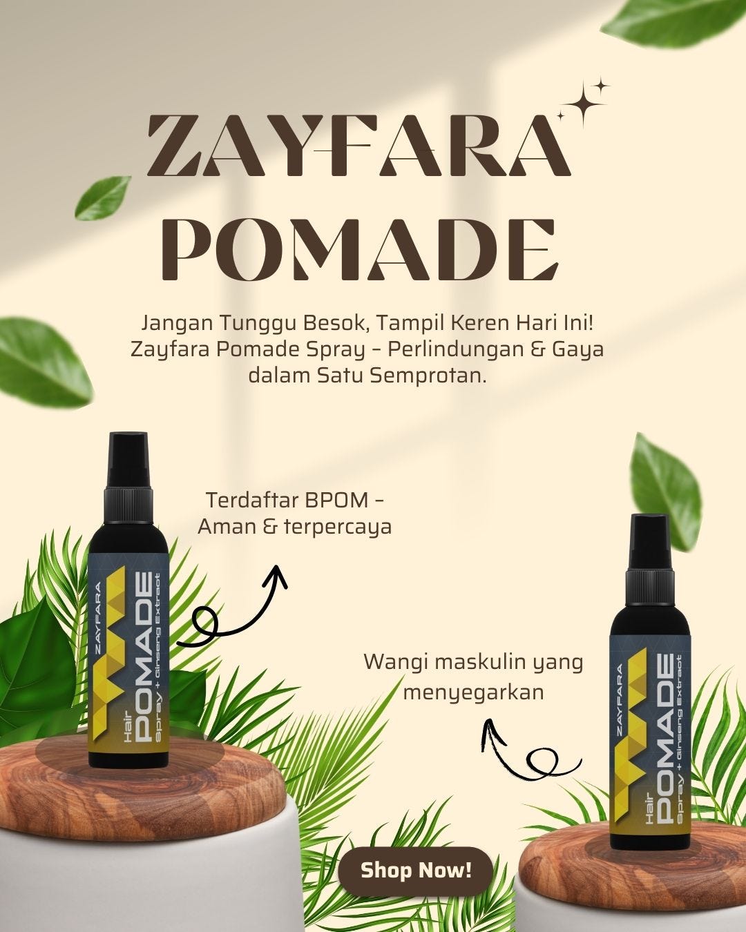 🛡️ ZAYFARA Hair Spray — Tahan Lama & Melindungi