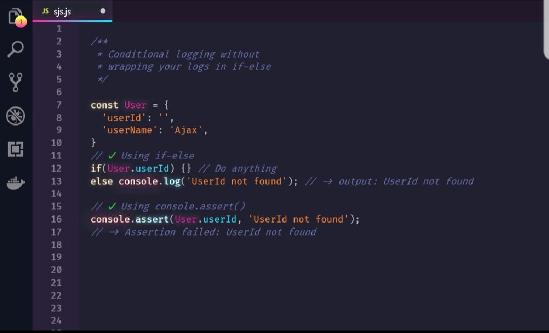 conditional logging without using if-else statement using console ...