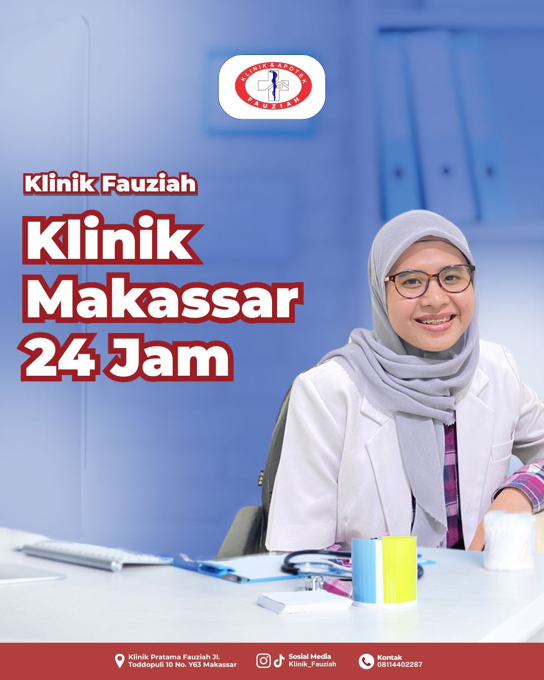 Cari klinik 24 jam di Makassar?
 📍 Klinik Fauziah buka 24 jam, termasuk hari Minggu & hari libur!