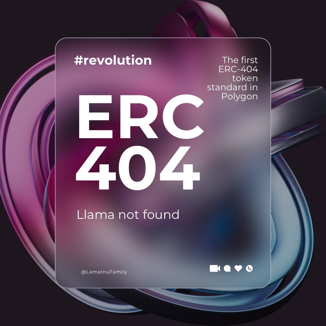 ERROR 404 | LlamaNotFound. ERC-404 token standard is the evolution… | by  Llamaverse by Lama InuCollectiva | Medium