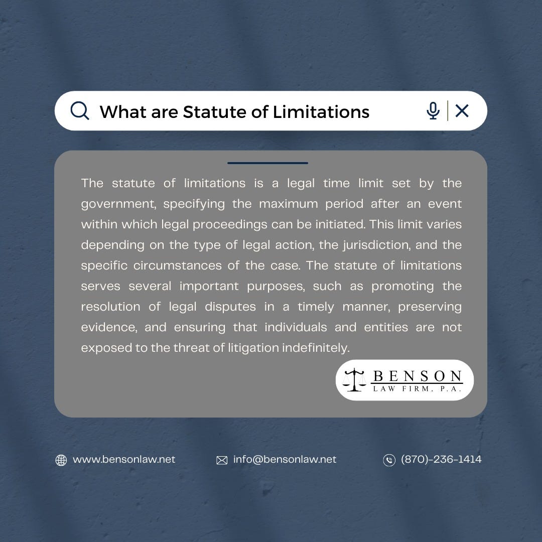 What is the Statute of Limitation? Benson King Medium