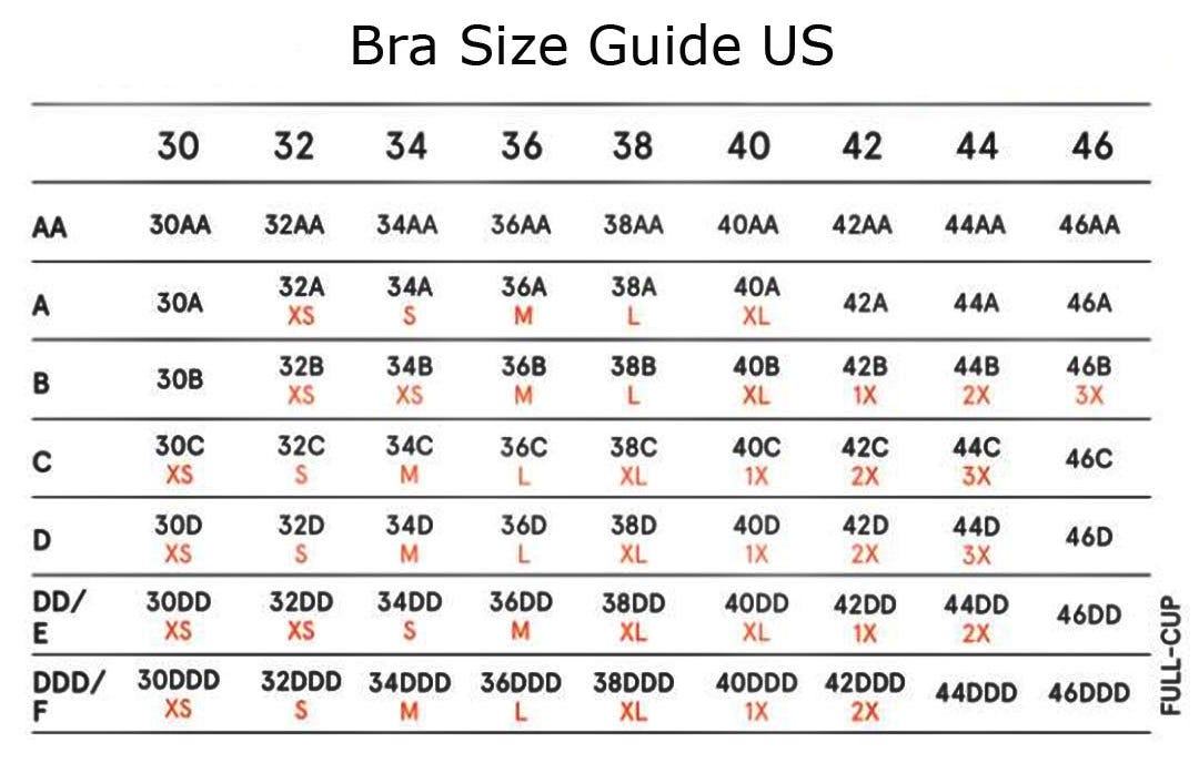 Bra Sizes Explained!, Bra Sizes in Order