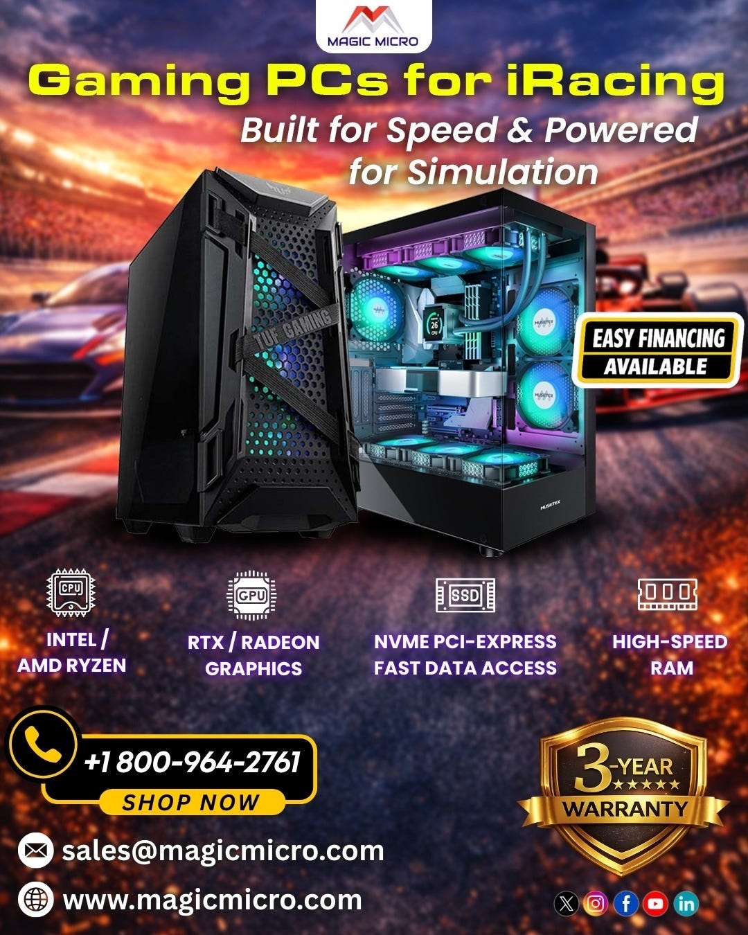Gaming PCs for iRacing - Built for Speed & Powered for Simulation