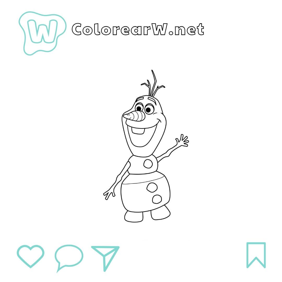 Olaf para colorear