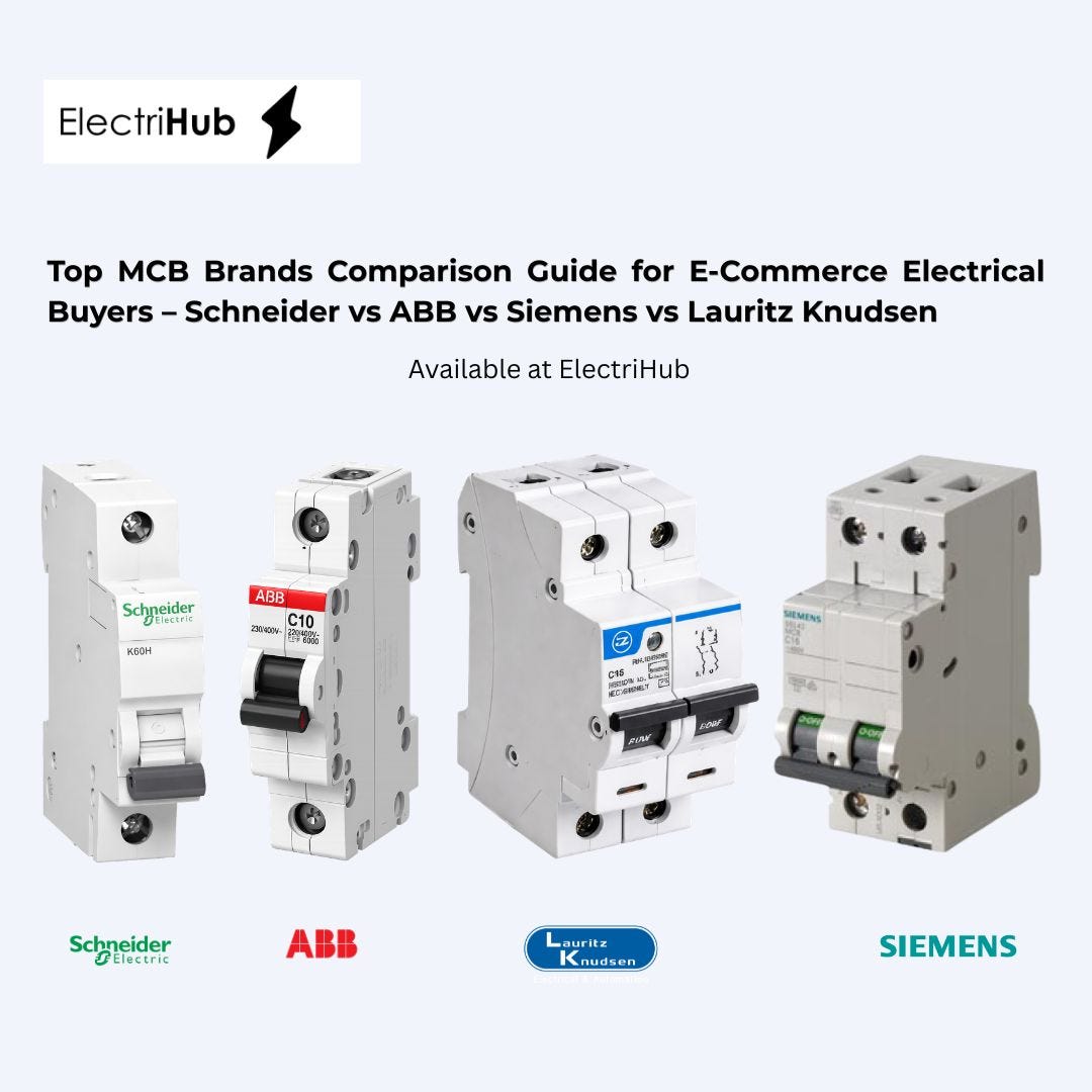 Top MCB Brands Comparison Guide for E-Commerce Electrical Buyers — Schneider vs ABB vs Siemens vs…