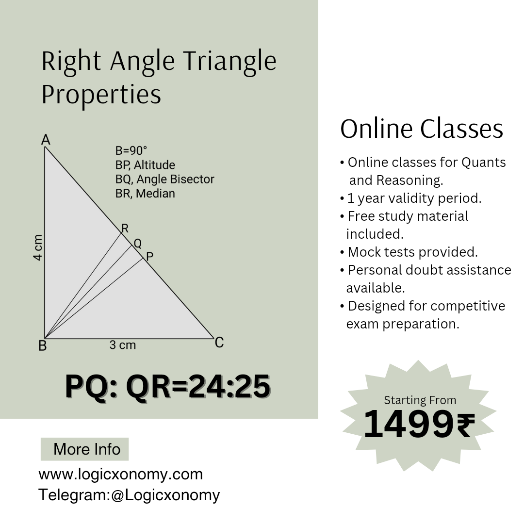 Altitude, Angle Bisector, and Median of the Right angle triangle by Rajnikant Mishra Medium