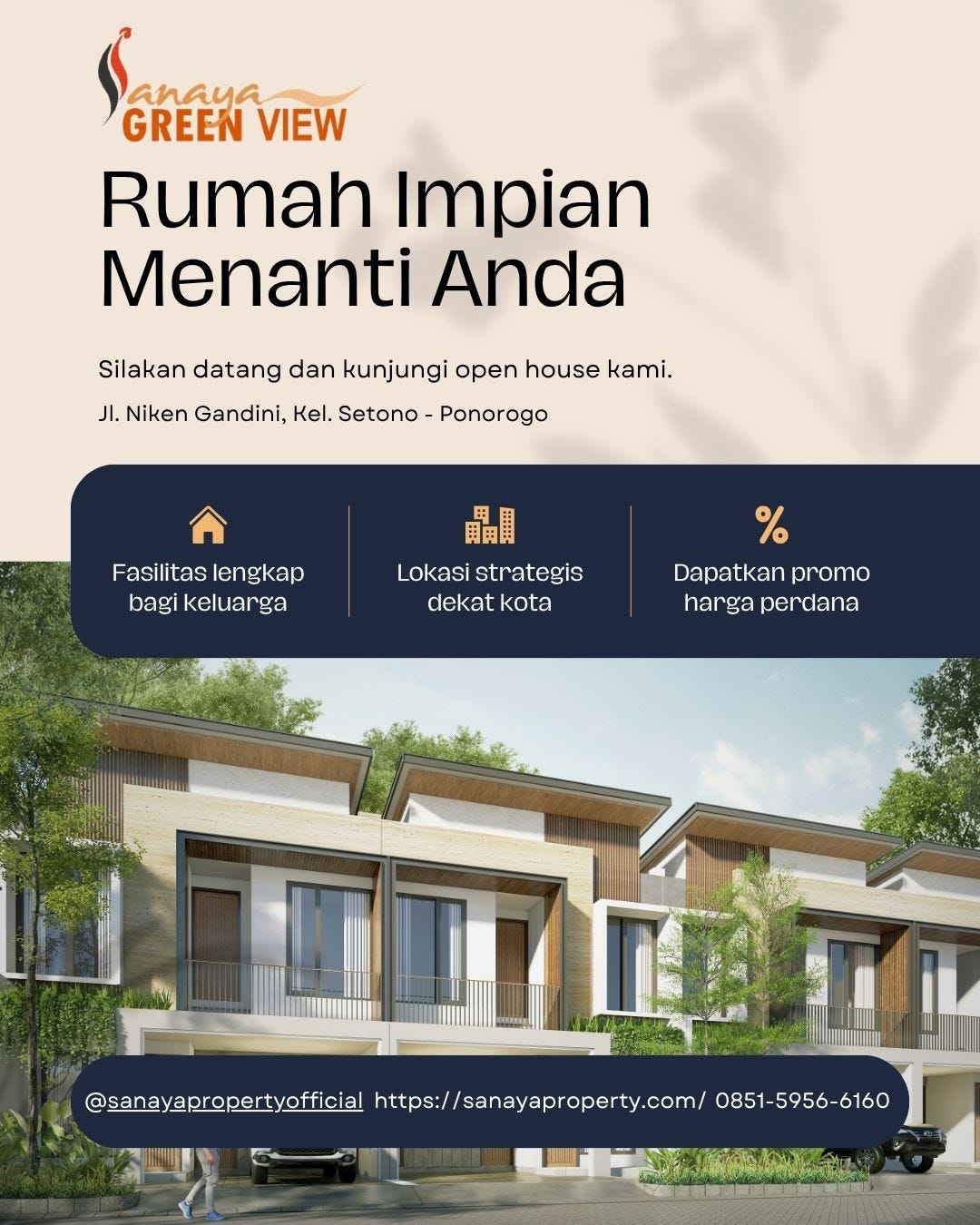 Sanaya Green View Ponorogo — Rumah Impian Modern di Lokasi Strategis