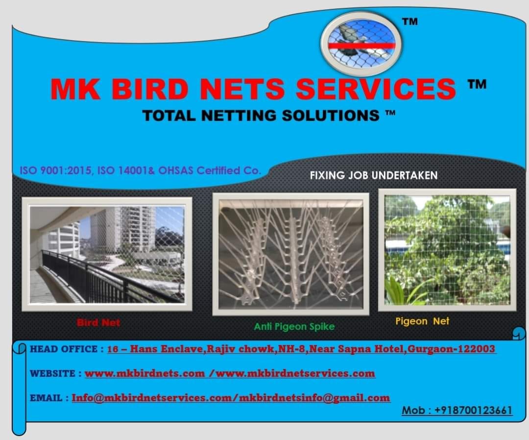 Pigeon Net For Balcony and Window In Faridabad Mk Bird Nets Services MK BIRD NETS SERVICES