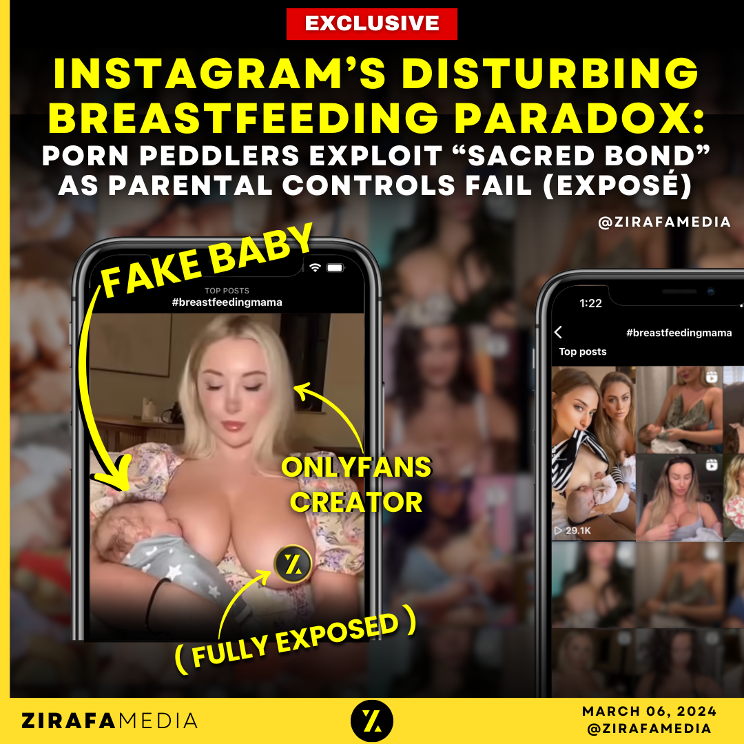 Instagrams Disturbing Breastfeeding Paradox: Porn Peddlers Exploit “Sacred  Bond” as Parental Controls Fail (Exposé) | by ZirafaMedia | Mar, 2024 |  Medium