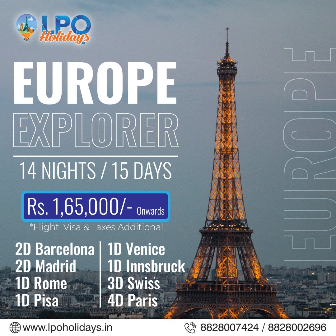 7 days europe tour packages from mumbai