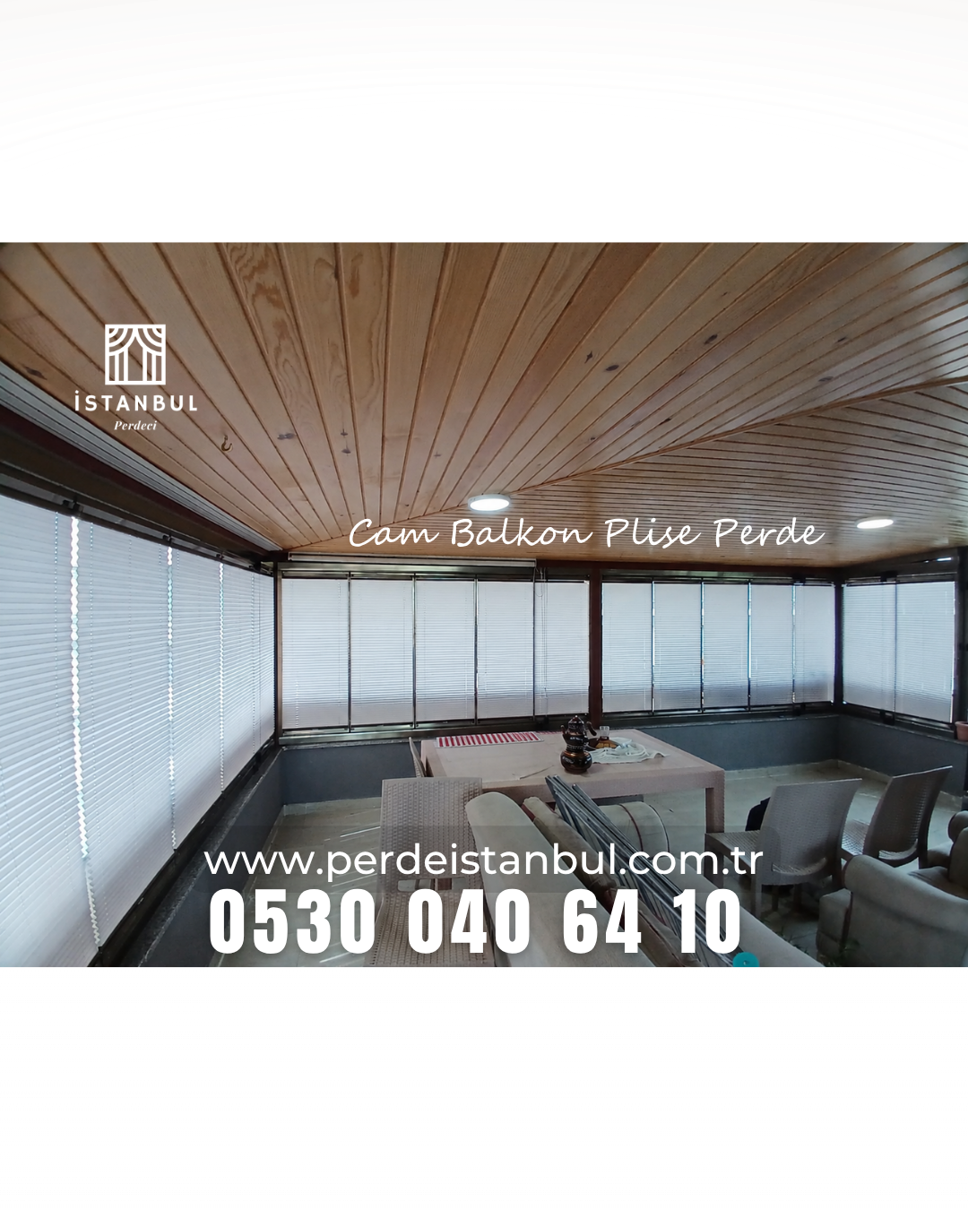 Cam Balkon Plise Perde