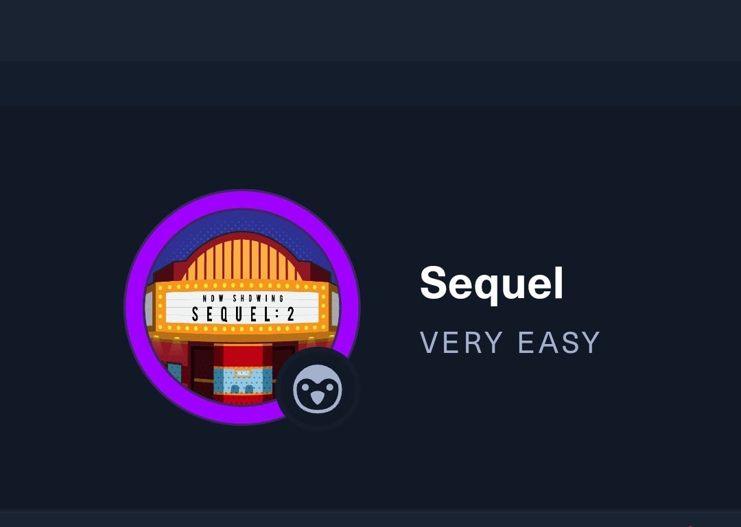 Sequel machine [HTB]